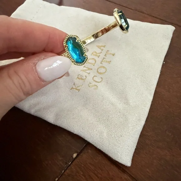 Kendra Scott Gold Bracelet with Teal Accents - Picture 2 of 4
